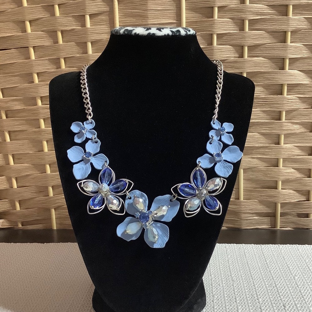 Baby Blue Flower Necklace